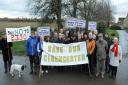Members of the Save of Cirencester group pictured near Chesterton Farm. They are calling for more people to come forward in opposition to the housing development after plans were submitted last week