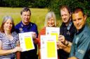 Rozelle Jachowicz, public spaces official for Stroud District Council, Graham Ponting, Dursley Fire Station manager, Cllr Janet Wood, chairman of the joint woodland committee, PC Mark Wilson and Pete Gleed, neighbourhood warden