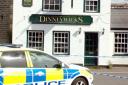 Police at The Dinneywicks on Monday afternoon