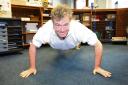 Stroud MP Neil Carmichael proves that he can perform a clapping press-up