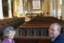 Lois Elford and Tom Ball in the church