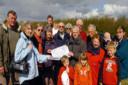 Residents protest against the wind turbine plans