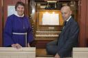 Choirmaster Tim Eyles and chorister Tanya Garston with the newly-restored organ at St Sampson’s Church, Cricklade Picture: Clare Green