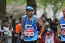 Damian Lai, from Dursley, taking part in the London Marathon on Sunday