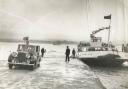 Back in the fifties the only way to cross the River Severn was by ferry. This picture shows the Queen after a trio on the Severn King. April 1957