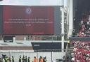 The message which was displayed during a home game at Bristol City FC against Burnley on Saturday