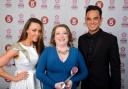 Tesco Mum of the Year winner Mireille Williams, from Yate, with Michelle Heaton and Gareth Gates