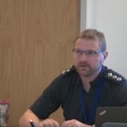 Chief Inspector Dan Forster, the Avon and Somerset Police area commander for South Gloucestershire, addresses the South Gloucestershire Safer and Stronger Communities Strategic Partnership on Friday, October 8