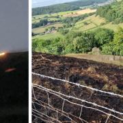Fire started near Dursley by fireworks