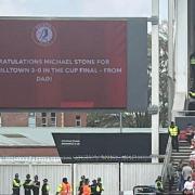 The message which was displayed during a home game at Bristol City FC against Burnley on Saturday