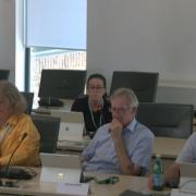 Conservative Cllr Erica Williams (rear, centre) at South Gloucestershire Council cabinet on Monday, June 19, 2023 (Image: South Gloucestershire Council/Public-i, free to use by all partners)