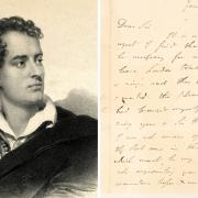 An unpublished letter by famous poet Lord Byron has been found in Gloucestershire