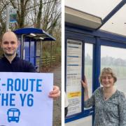 MP Luke Hall and South Gloucestershire Council Claire Young have been campaigning for a better bus