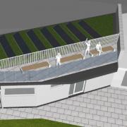An artist's impression of the proposed spectator roof terrace at Thornbury Cricket Club