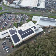 The new solar panels which have been installed at Bradley Stoke Active Lifestyle Centre
