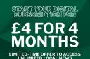 Gazette readers can subscribe for just £4 for 4months in flash sale