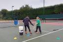 Players at a session organised by Thornbury Tennis Club and JIGSAW