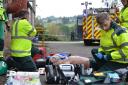 A picture from a similar training incident in September last year in Stroud