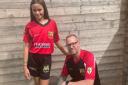 Tiana and Terry Brown in Yate United colours