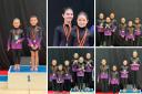 Gymnasts from Kestrel Acrobatics and Tumbling celebrating  their recent success