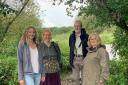 SGC's biodiversity and commons officer Caroline Gaze, chair of the Yate Common Friends Group Debs Tovey, Chair of South Gloucestershire Council Councillor Mike Drew and Cabinet Member for Planning, Regeneration and Infrastructure Chris Willmore