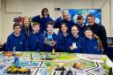Last year's tournament winners Stanbridge Primary School with their winning robot