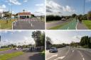 Artist impressions showing revamped roads in Alveston and Almondsbury as part of the consultation