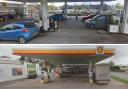 Morrison's petrol station in Yate and Shell in Dursley