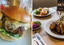 Food served at The Sodbury Steakhouse at The Squire (left) and The Swan Inn (right). (Tripadvisor/Canva)