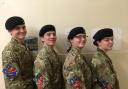 The 4 NCO's on parade for the last time.  L-R.  L/Cpl Elliott, Cpl Buckley, L/Cpl Curran, L/Cpl Butler