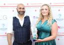 Founder of Corporate LiveWire Osmaan Mahmood and Jade Coates with her trophy