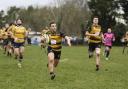 Action: Mike Priday scored three tries for Thornbury in their bonus-point win over Trowbridge. Pic: Dave Fox