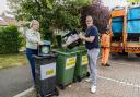 South Gloucestershire Council co-leaders Cllr Claire Young and Cllr Ian Boulton at additional waste deposit point