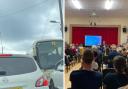 A public meeting was held after three school children were recently hit by cars along Wotton Road in Kingswood