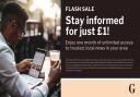 Gazette readers can subscribe for just £1 for 1 month in this flash sale