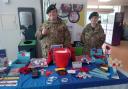Army cadets selling poppies in Hanham as part of Remembrance