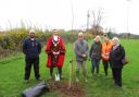 A planting ceremony was carried out in Mundy Playing Fields replacing the vandalised trees