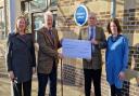 Lyegrove Lodge members Chris Cooper and Roger Tingay presenting a cheque at Citizens Advice South Gloucestershire’s office in Yate, with development manager Rebecca Brown and individual giving fundraiser Katie Collier