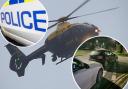 A police helicopter was heard circulating the Dursley area as part of a dramatic search