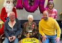 Mavis celebrated her special day with family - and a special visit from Father Christmas