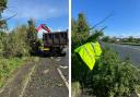 Police issue warning after a tree fell on the A38 yesterday, Monday