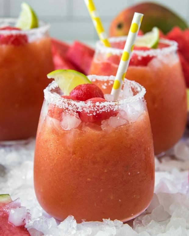 Gazette Series: Frozen Watermelon Margarita. Credit: @recipegirl/ The Bottle Club