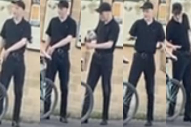 Images of the man who approached the girl at Stroud railway station