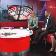 Presenter David Garmston, South Gloucestershire Lib Dem group leader Cllr Claire Young, Conservative Cllr Sam Bromiley and Labour parliamentary candidate for Filton & Bradley Stoke, Claire Hazelgrove, on BBC1's Politics West on Sunday, May 7