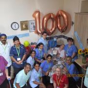 Joyce Critchley celebrating her 100th birthday on Thursday, July 6,  at the Heathers Nursing home in Chipping Sodbury