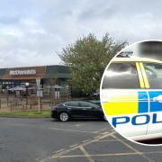 The incident happened at the McDonald's car park along Eastern Avenue in Gloucester