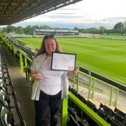 News: Thornbury Town coach Eleanor Bush with her award