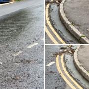 The water leak along Hill Road has remained un-fixed for more than two weeks