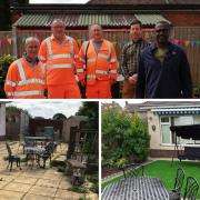 The garden at Crantock Drive was transformed thanks to a group of volunteers
