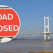 The M48 bridge is closed in both directions due to strong winds